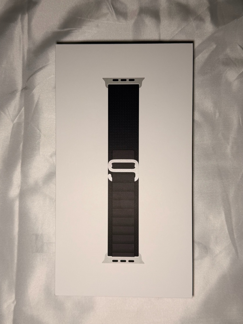 Apple Watch Ultra Black Alpine Loop Band in Medium - Natural Titanium